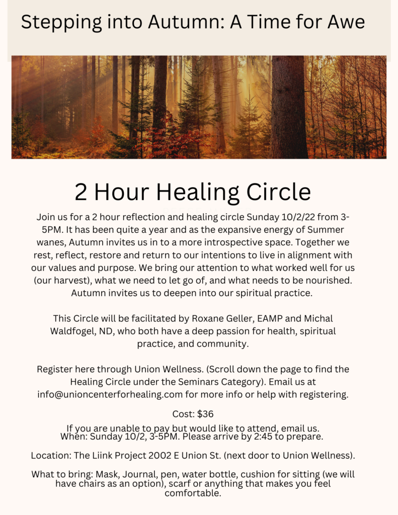 2 hour healing circle, Join us for a 2 hour reflection healing circle 